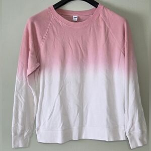 Pink To White Ombre Long Sleeve Sweater Sz Small Soft Girl Coquette